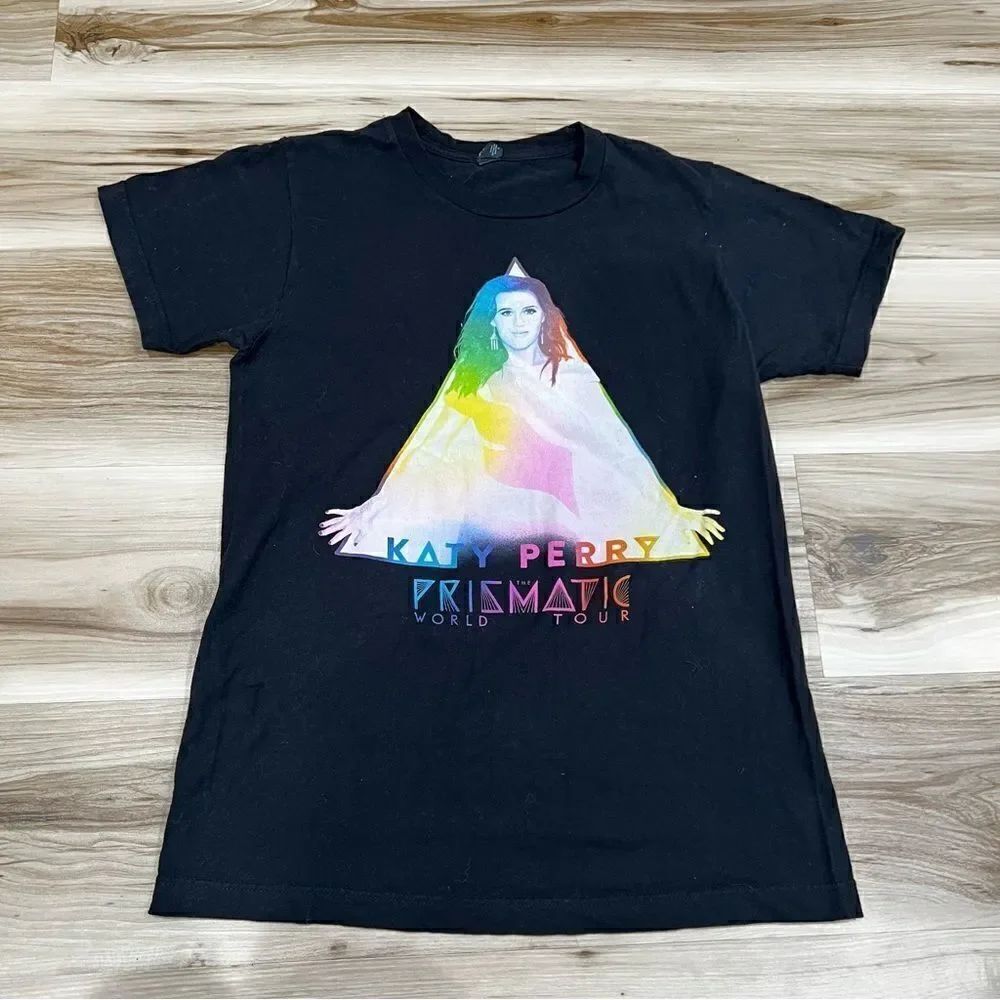 Katy Perry Prismatic World Tour Black Short Sleeve Concert Tee Unisex Small